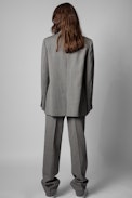 Gitane Pants - Women’s tailored gray wool pants. Made with fibers from organic farming.