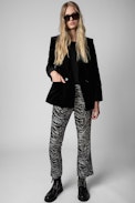 Pantaloni Polis - Pantaloni in velluto con motivo glitterato donna