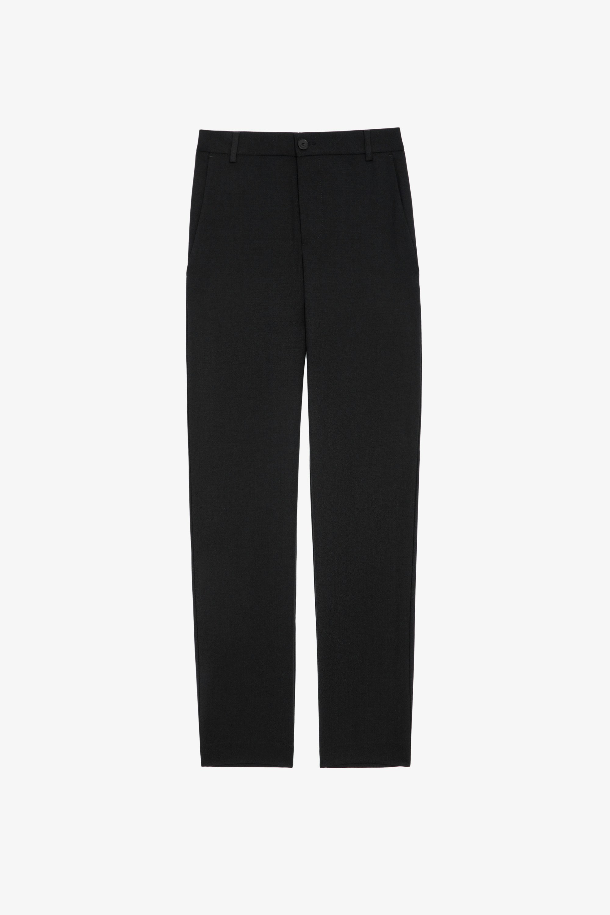 Pomelo Wool Pants - Women's black wool tailored pants.