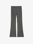 Prevu Pants - Anthracite suit pants with check print, pockets, pleats and slightly flared hem.