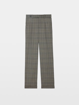 Pantaloni Pura - Pantaloni sartoriali in lana a quadri con tasche.