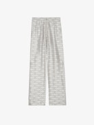 Pantalon Pomy Jacquard - Pantalon rose pâle à jacquard ailes et cordons de serrage.