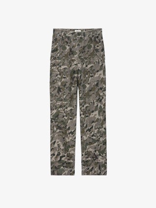 Pantalon Pilote - Pantalon militaire à imprimé camouflage cœur et poches.