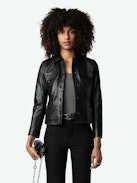 Prevy Diamanté Wings Trousers - Straight-cut black trousers with pockets, pleats, diamanté-embellished wings on the side and slightly flared hem.
