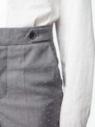 Panny Pants - Straight-cut tailored pants with rhinestones and pockets.