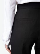 Panny Pants - Straight-leg tailored pants with rhinestone stripes and pockets.
