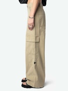 Parky Pants - Military-style pants in washed cotton with multiple pockets.