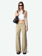 Parky Pants - Military-style pants in washed cotton with multiple pockets.