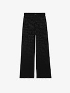 Pantalone Pin 100%Seta - Pantaloni stile pigiama in seta jacquard con tasche e cintura elastica.