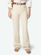 Pistol Pants - A masterful blend of classic tailoring and modern sophistication. These flared, tailored pants are crafted from premium cotton with a refined weave, offering a structured yet comfortable fit. Featuring practical pockets and a sleek silhouette, the Pistol Pants transition effortlessly from day to night.