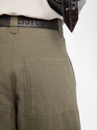 Pantalon Pinto - Pantalon large en coton canvas, esprit cargo avec découpes, multi poches.