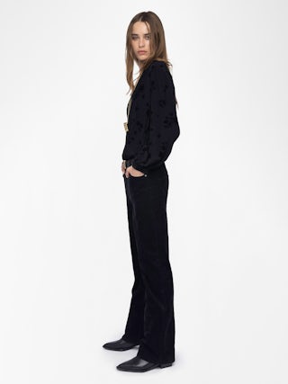 Evy Pants - Wide-leg corduroy pants.