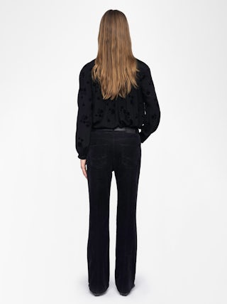 Evy Pants - Wide-leg corduroy pants.