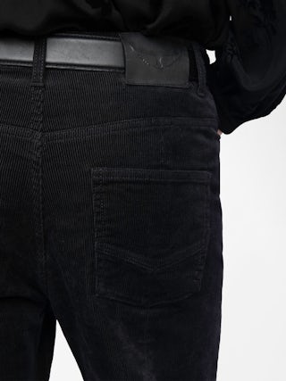 Evy Pants - Wide-leg corduroy pants.