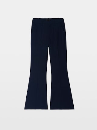 Prevy Trousers - Flared tailored trousers in mixed wool twill.