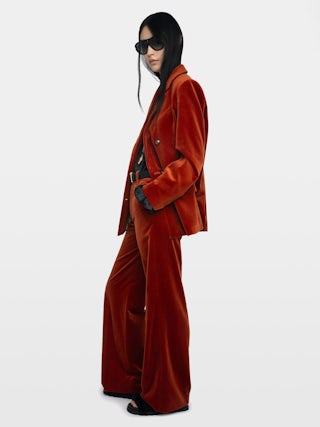 Pantalon Panol Velours - Pantalon tailleur droit ample en velours.