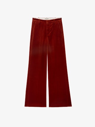 Panol Velours Trousers - Wide straight tailored velvet trousers.