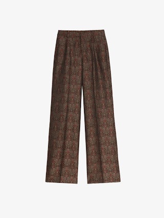 Panol Pants - Straight-cut loose tailored pants in paisley jacquard.