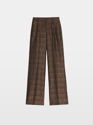 Panol Pants - Straight-cut loose tailored pants in paisley jacquard.