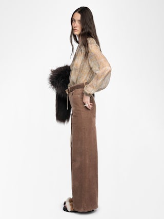 Trousers Eli - Wide-leg corduroy trousers.