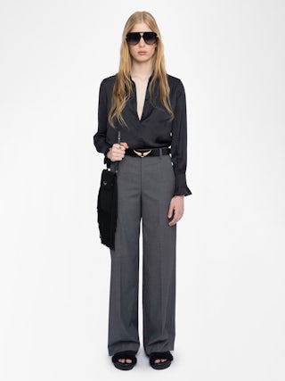 Panol Pants - Wide straight-cut tailored pants.