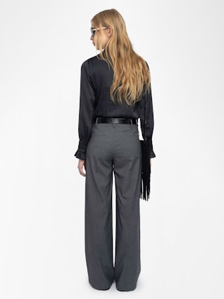 Panol Pants - Wide straight-cut tailored pants.
