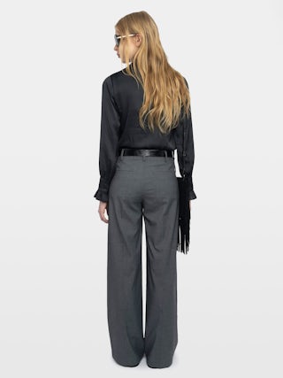Panol Pants - Wide straight-cut tailored pants.
