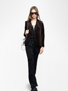 Poma Trousers - Viscose flocked trousers, jogger style with elastic waistband.