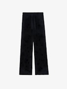 Poma Trousers - Viscose flocked trousers, jogger style with elastic waistband.