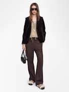 Poma Pants - Straight-cut tailored pants with a jogging-inspired design, featuring satin stripes and an elastic waistband.