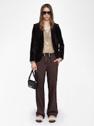 Poma Pants - Straight-cut tailored pants with a jogging-inspired design, featuring satin stripes and an elastic waistband.