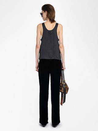 Poma Pants - Velvet trousers with jogging spirit and elastic waist.