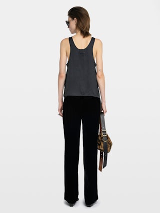 Poma Pants - Velvet trousers with jogging spirit and elastic waist.