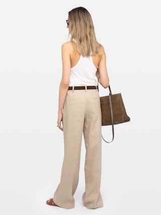 Pantalon Panol - Pantalon tailleur droit ample avec rayures.