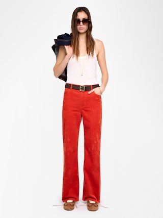 Pantalon Evy - Pantalon ample en velours côtelé.