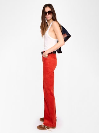 Pantalon Evy - Pantalon ample en velours côtelé.