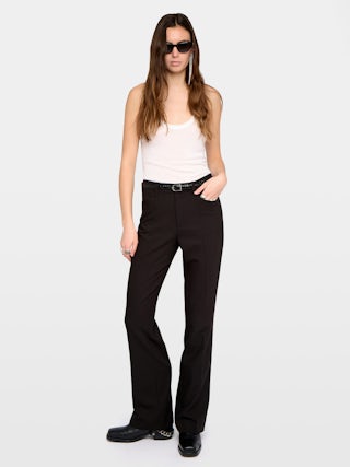 Pistol Pants - Loose straight tailored trousers in suiting fabric.
