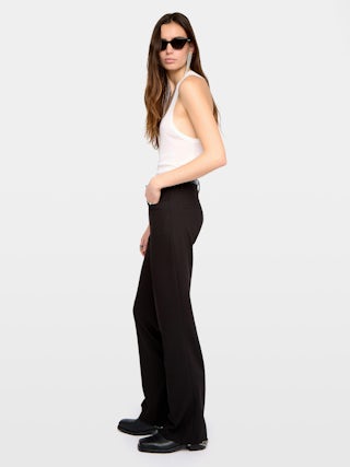 Pistol Pants - Loose straight tailored trousers in suiting fabric.