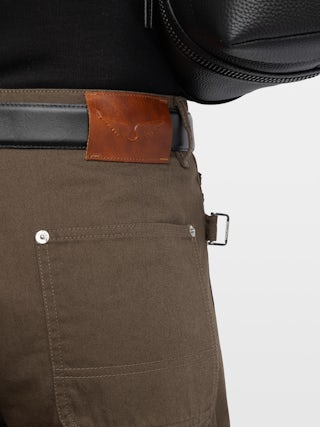 Trousers Perya - Cargo pants in cotton, regular fit with panel detailing and multiple pockets.