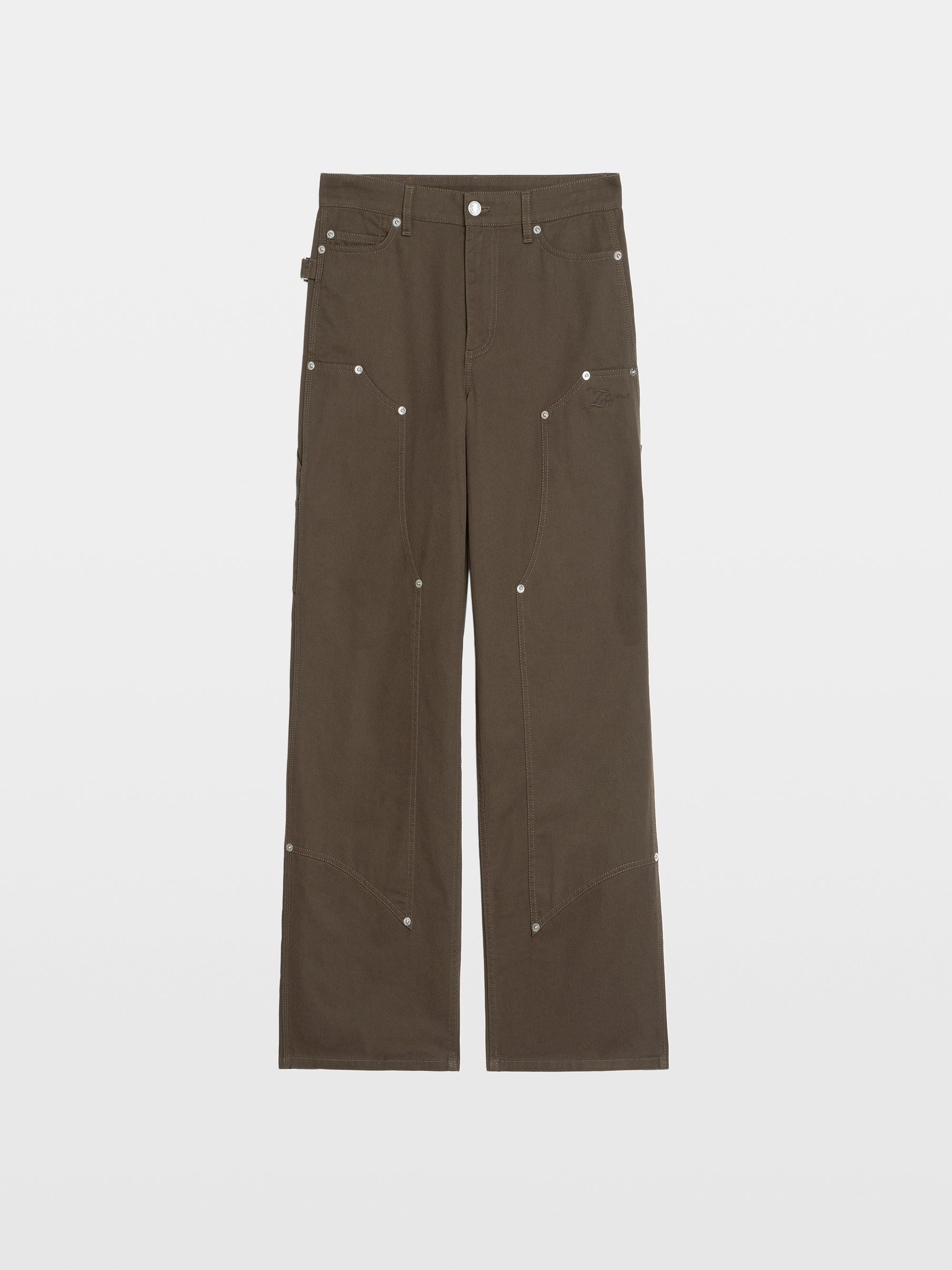 Trousers Perya - Cargo pants in cotton, regular fit with panel detailing and multiple pockets.