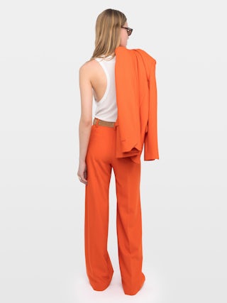 Panol Pants - Tailored pants with a relaxed straight leg in a solid color.