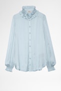 Camicia Tacca Satin - Camicia celeste Donna