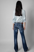 Camicia Tacca Satin - Camicia celeste Donna