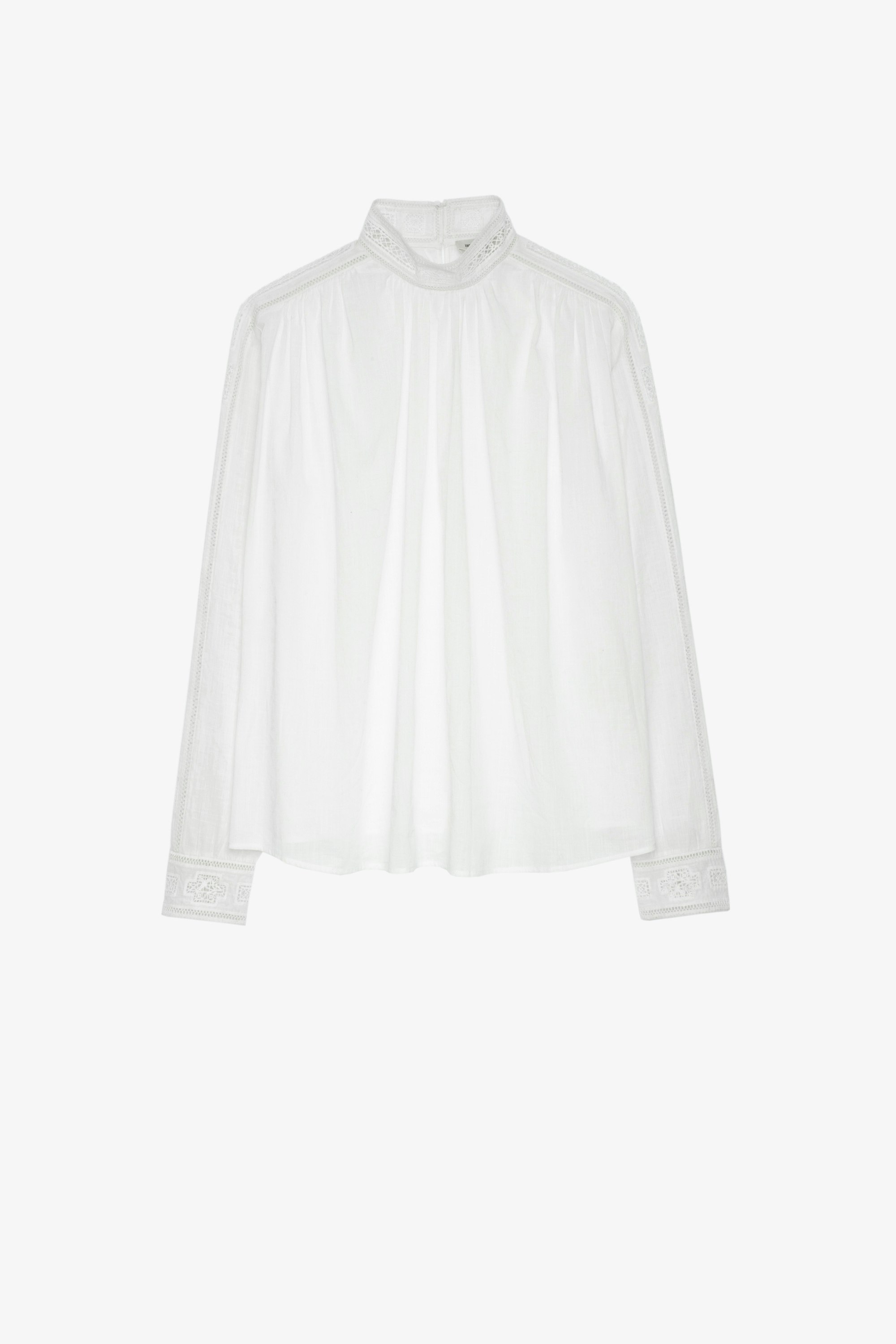 Teddy Top - Women's white cotton top.