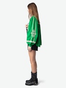 Blusa Tigy - Blusa oversize in cotone con ricamo kozak, maniche lunghe.