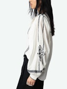 Tigy Blouse - Oversized cotton blouse with kozak embroidery, long sleeves.