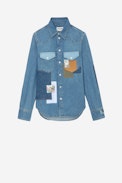 Camicia Thelma - Camicia in denim con toppe - Donna