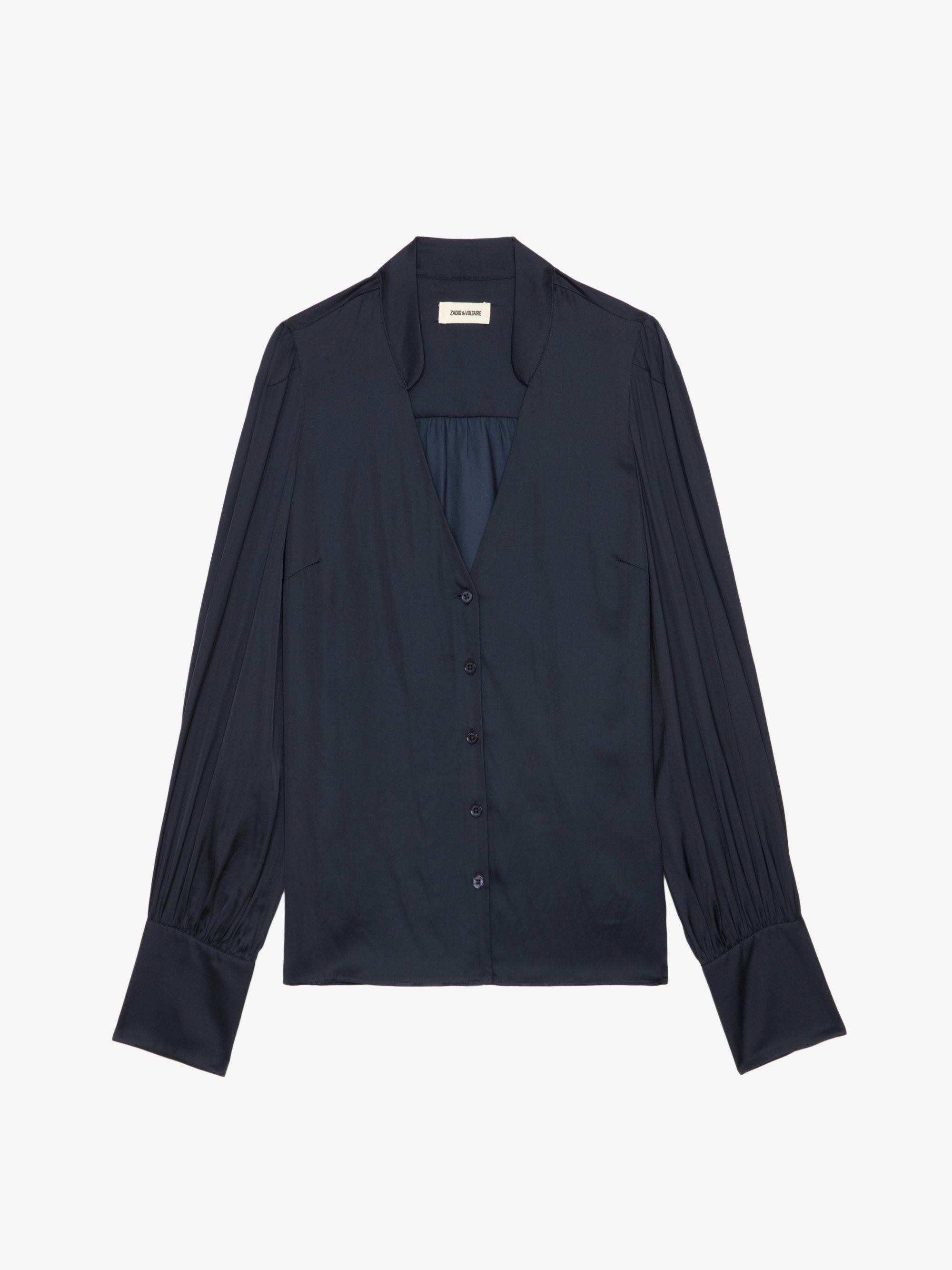 Chic Crinkled Leather Shirt shirt white women | Zadig&Voltaire Chic Crinkled Leather Shirt shirt white women | Zadig&Voltaire