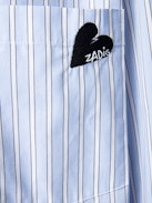 Morning Shirt - Oversized striped poplin shirt with contrasting cuffs, long sleeves and chest pocket.