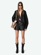 Troene Blouse - Oversized tomboy cotton blouse, long sleeves.